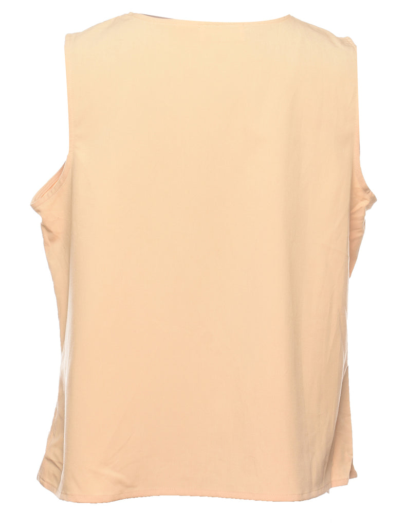 Pale Yellow Sleeveless Top - L