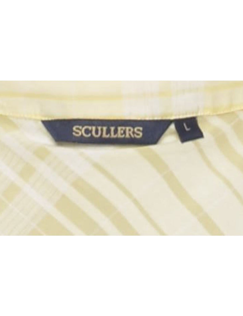 Pale Yellow Y2K Shirt - M