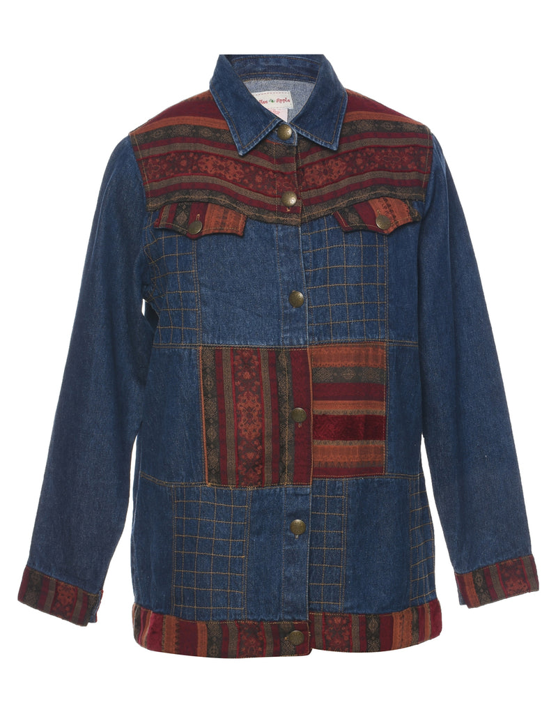 Patchwork Denim Jacket - L