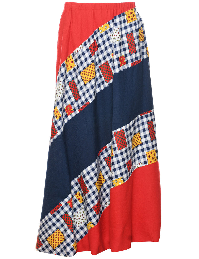 Patchwork Maxi Skirt - M