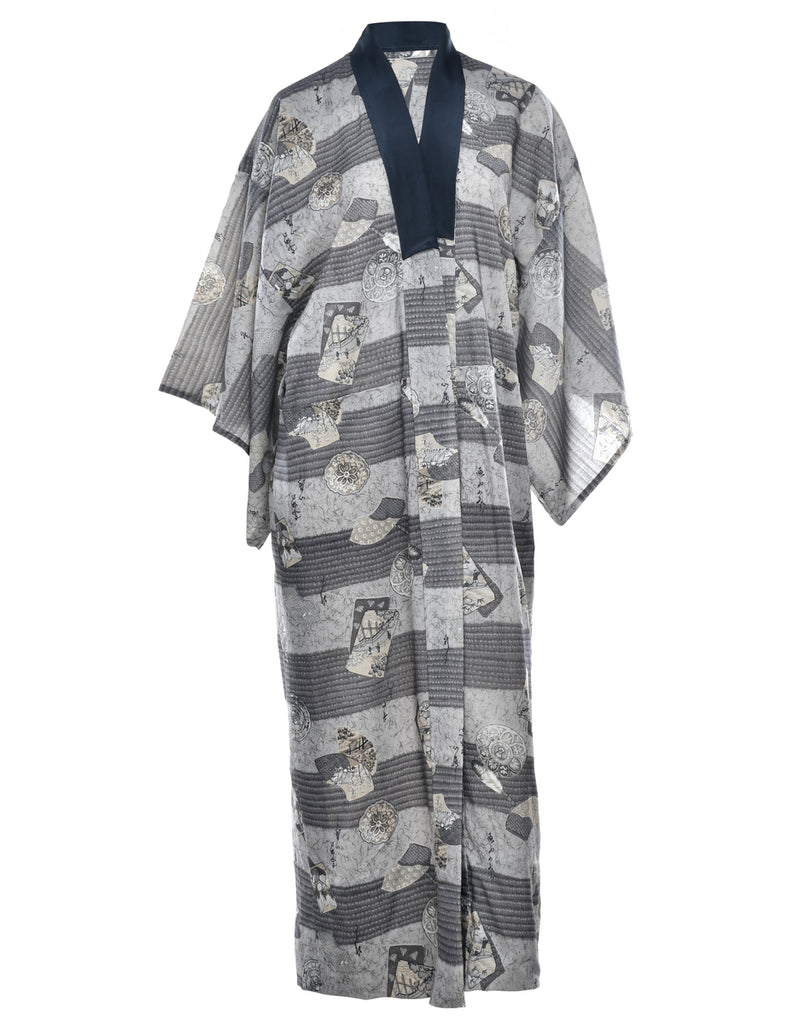 Pattern Full Length Kimono - L