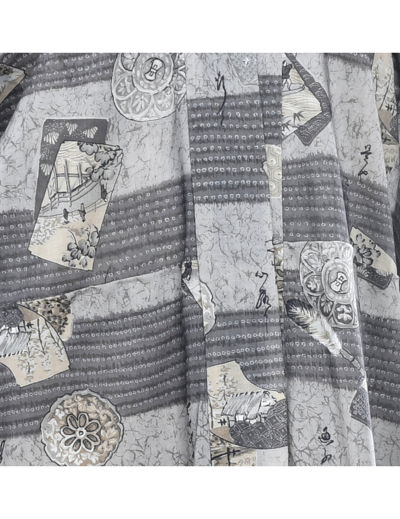 Pattern Full Length Kimono - L