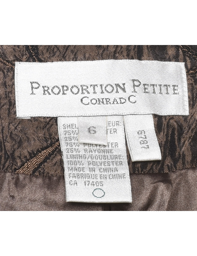 Patterned 1990s Metallic Evening Jacket - M