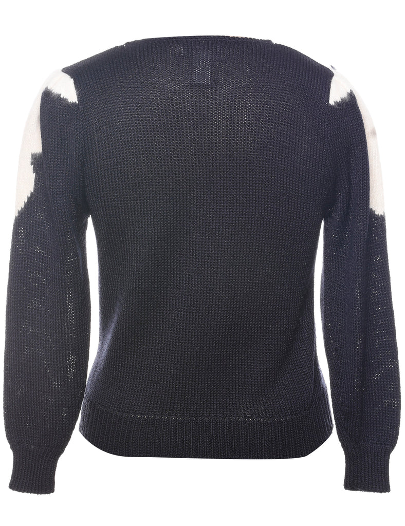 Patterned Beaded Jumper - M