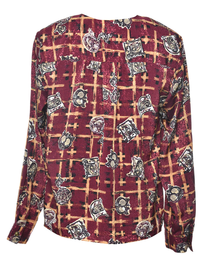 Patterned Blouse - L