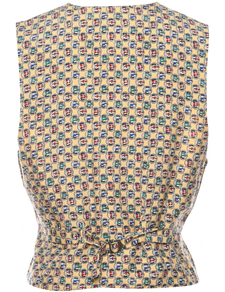 Patterned Multi-Colour Waistcoat - M