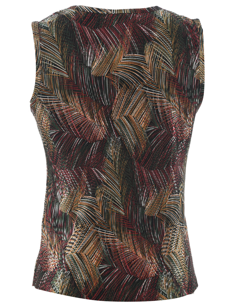 Patterned Printed Top - S