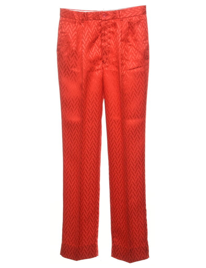 Patterned Shiny Trousers - W28 L33