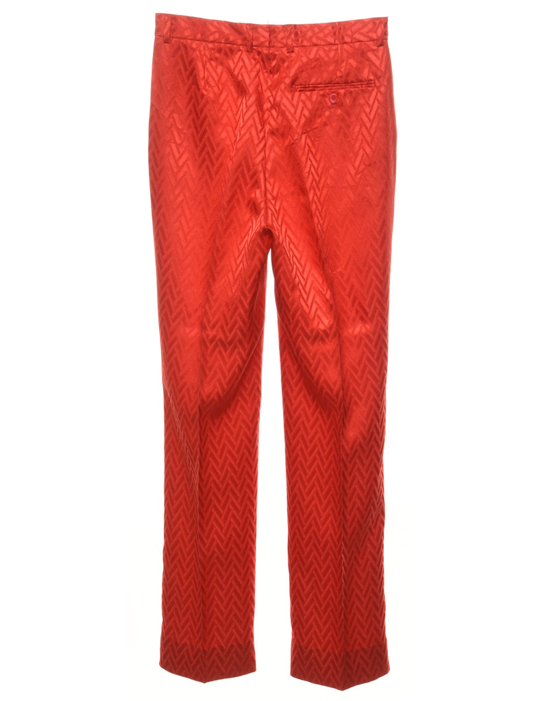 Patterned Shiny Trousers - W28 L33