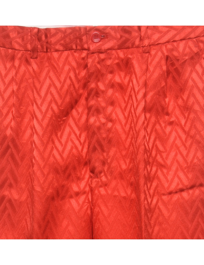 Patterned Shiny Trousers - W28 L33