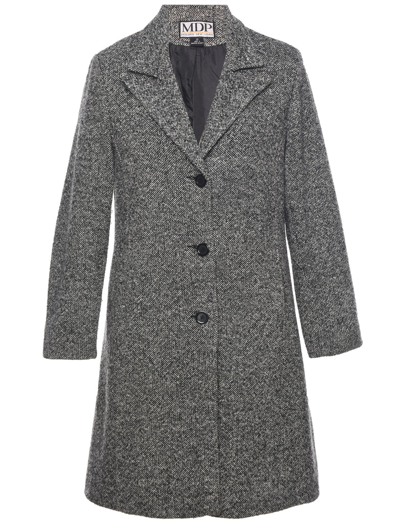 Patterned Wool Coat - M