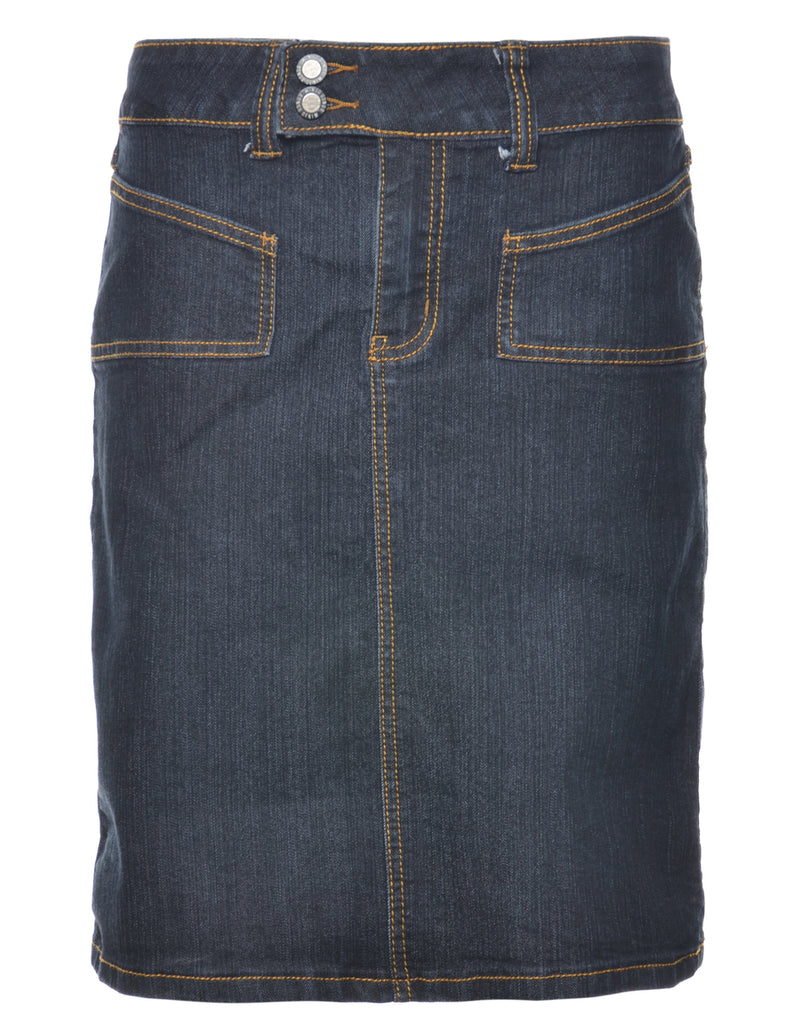 Pencil Shape Denim Skirt - M