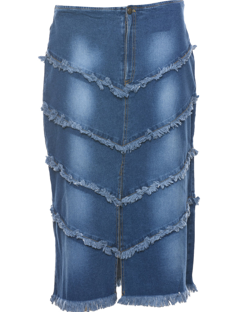 Pencil Shape Denim Skirt - M