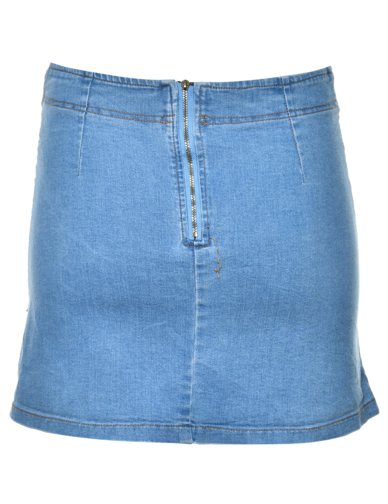 Pencil Shape Denim Skirt - S