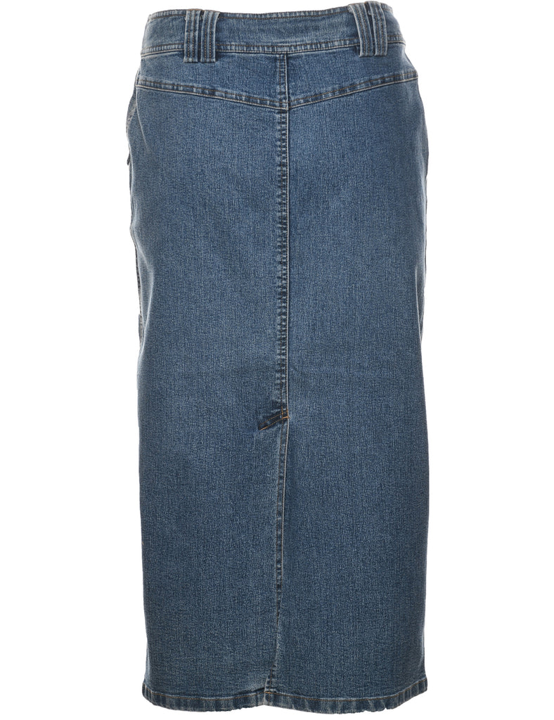 Pencil Shape Denim Skirt - M