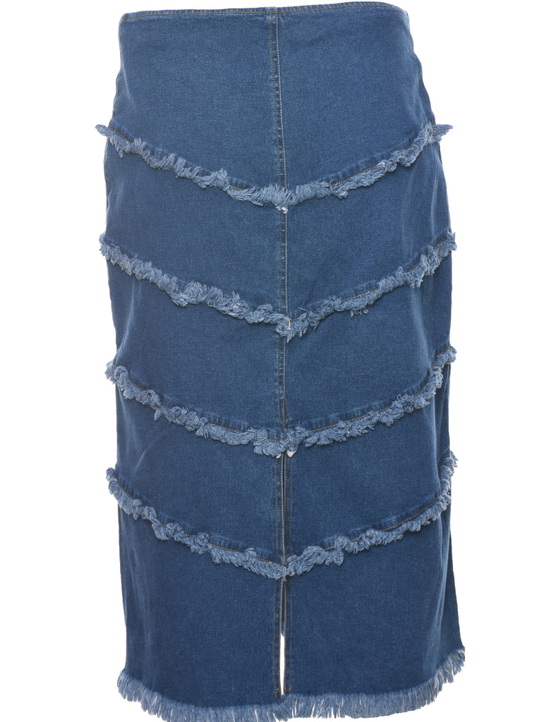 Pencil Shape Denim Skirt - M