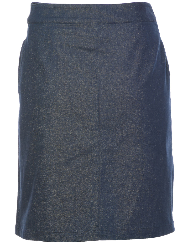 Pencil Shape Denim Skirt - S