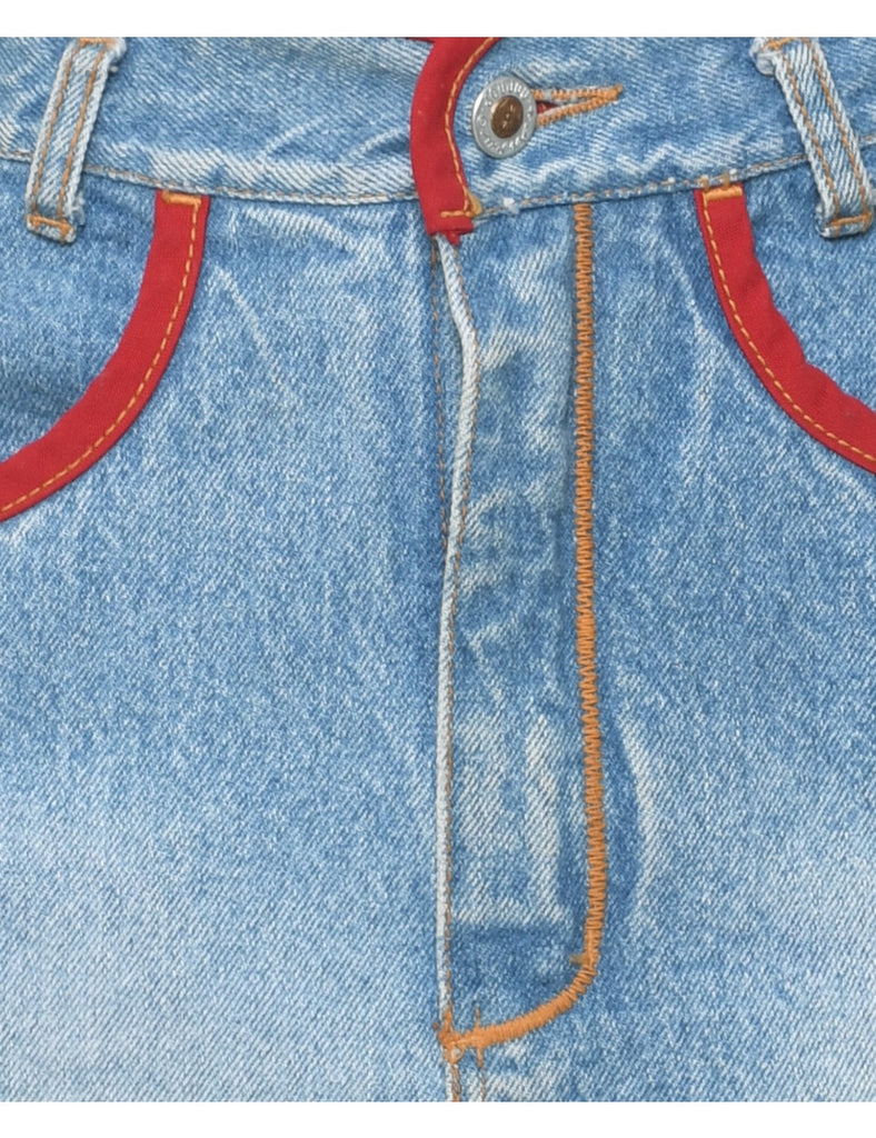 Pencil Shape Denim Skirt - XS