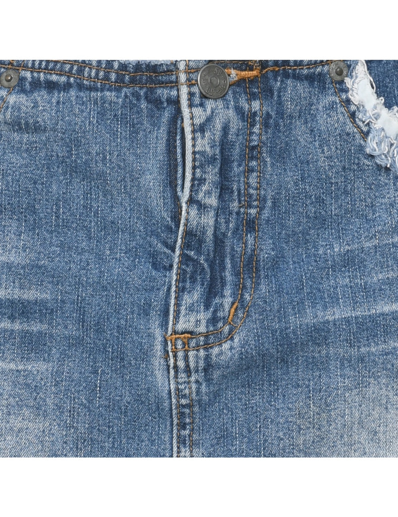 Pencil Shape Denim Skirt - M