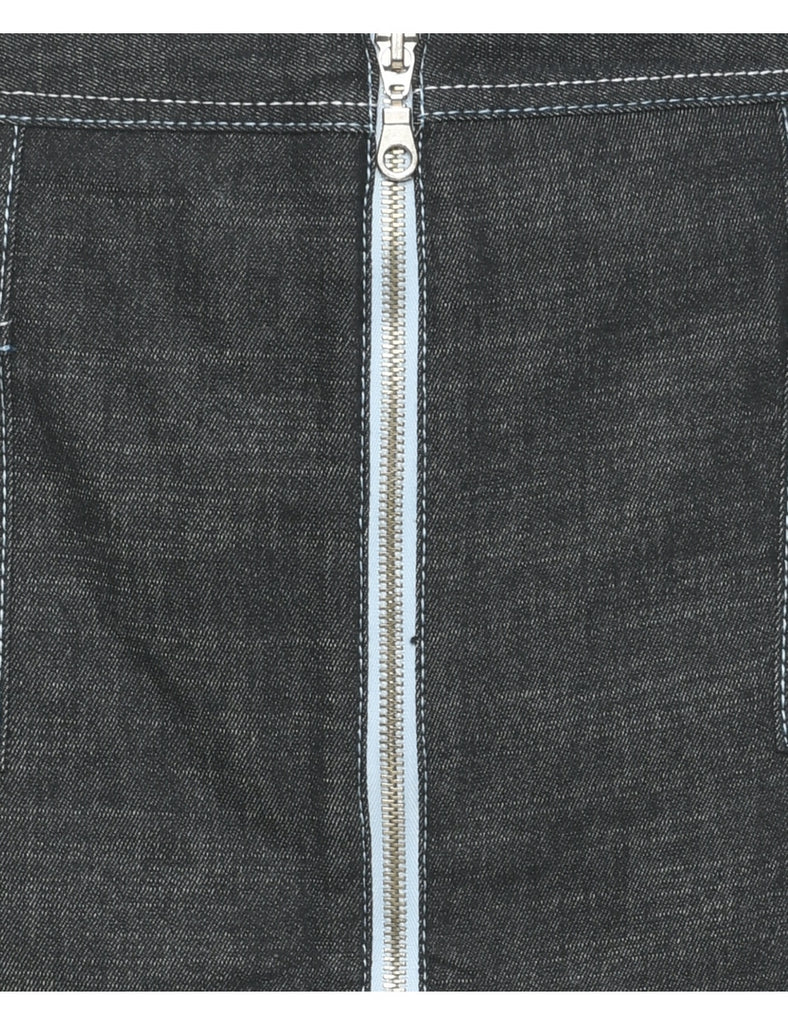 Pencil Shape Denim Skirt - M