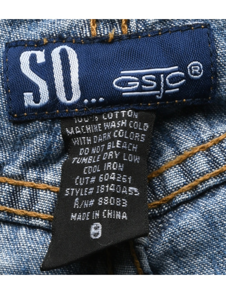 Pencil Shape Denim Skirt - M