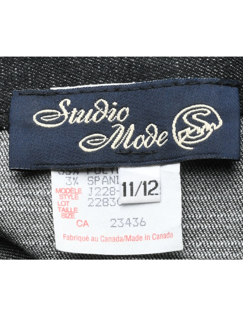 Pencil Shape Denim Skirt - M