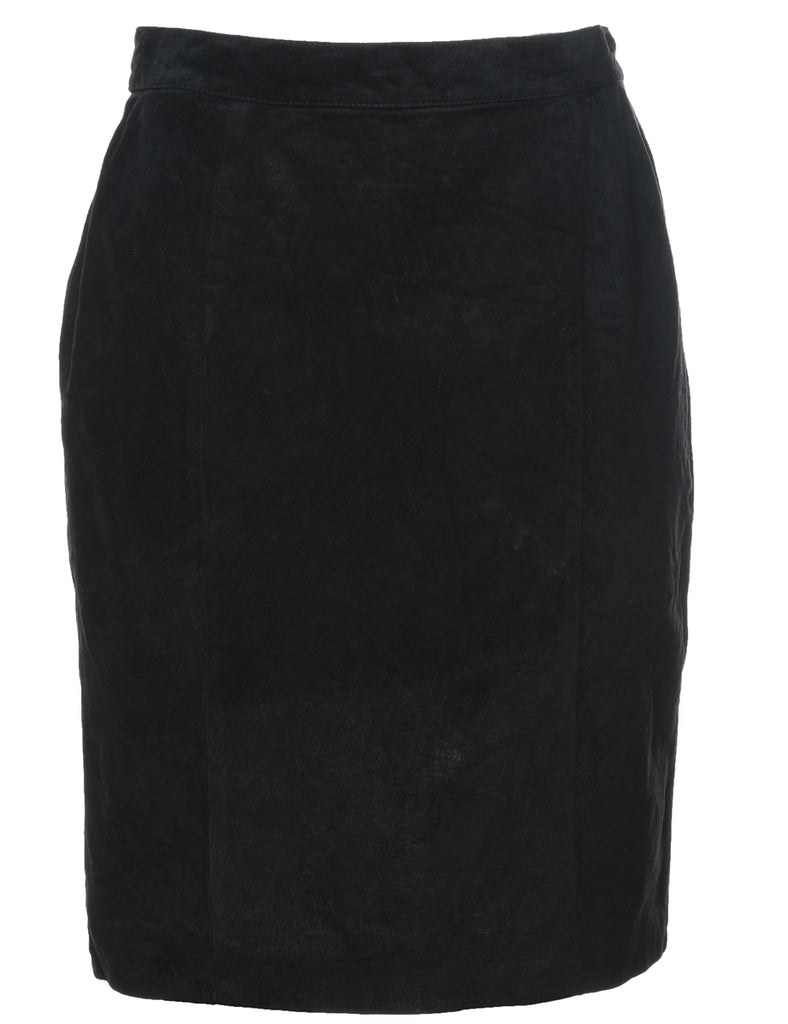 Pencil Shape Suede Skirt - M