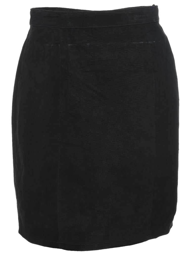 Pencil Shape Suede Skirt - M