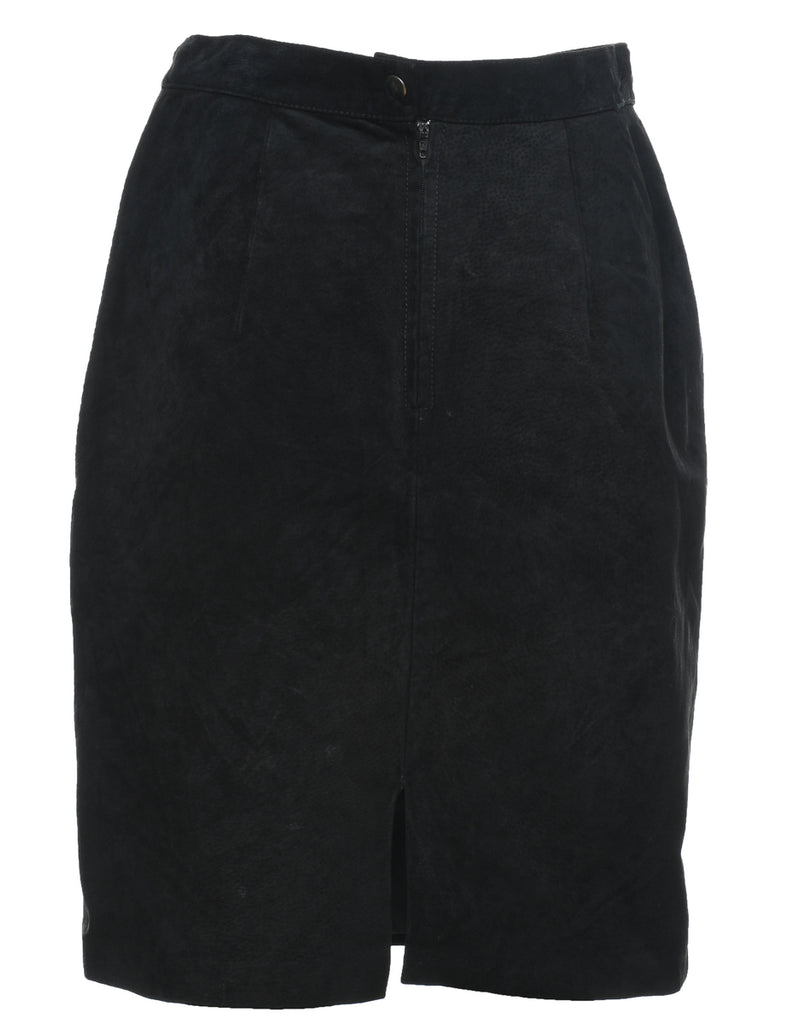 Pencil Shape Suede Skirt - M