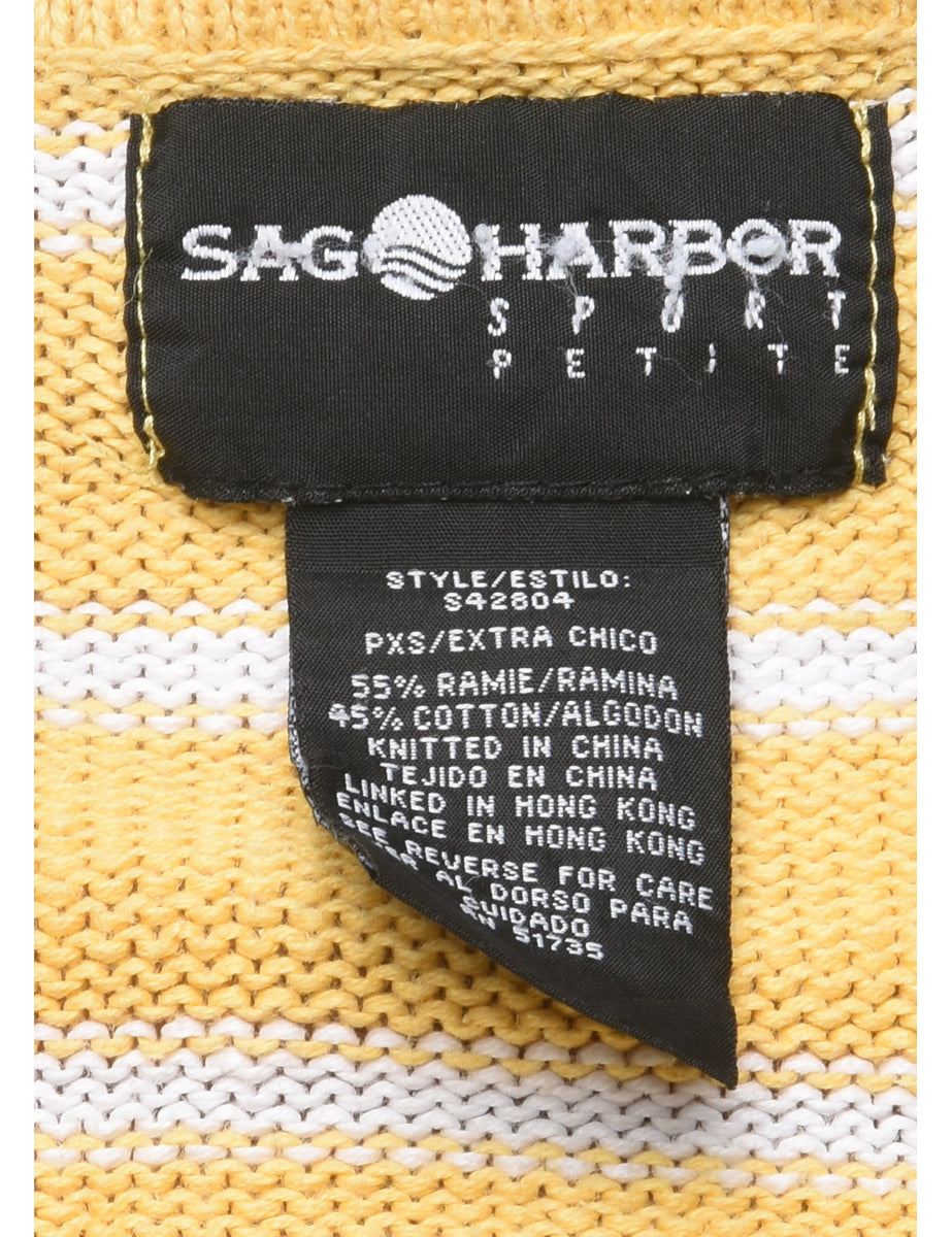 Vintage Petites Sag Harbor Striped Jumper - XS