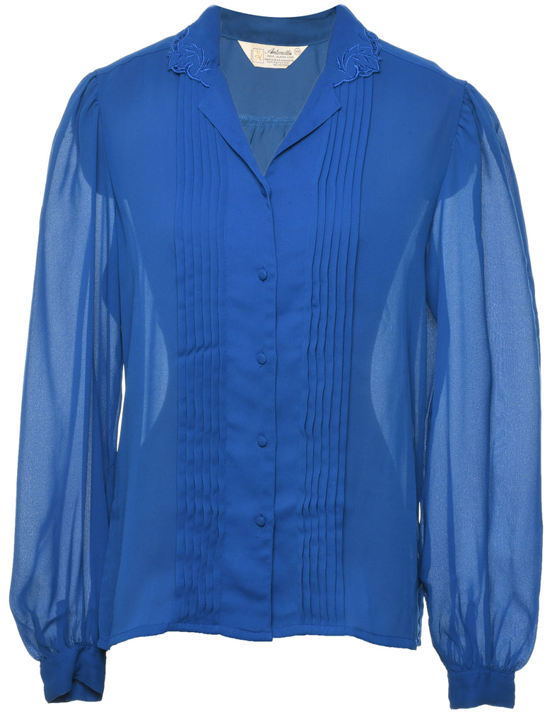 Pin Tucks Blouse - M