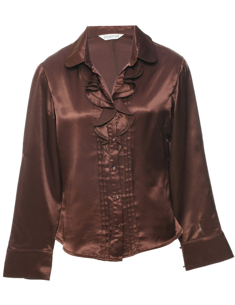 Pin Tucks Evening Blouse - M