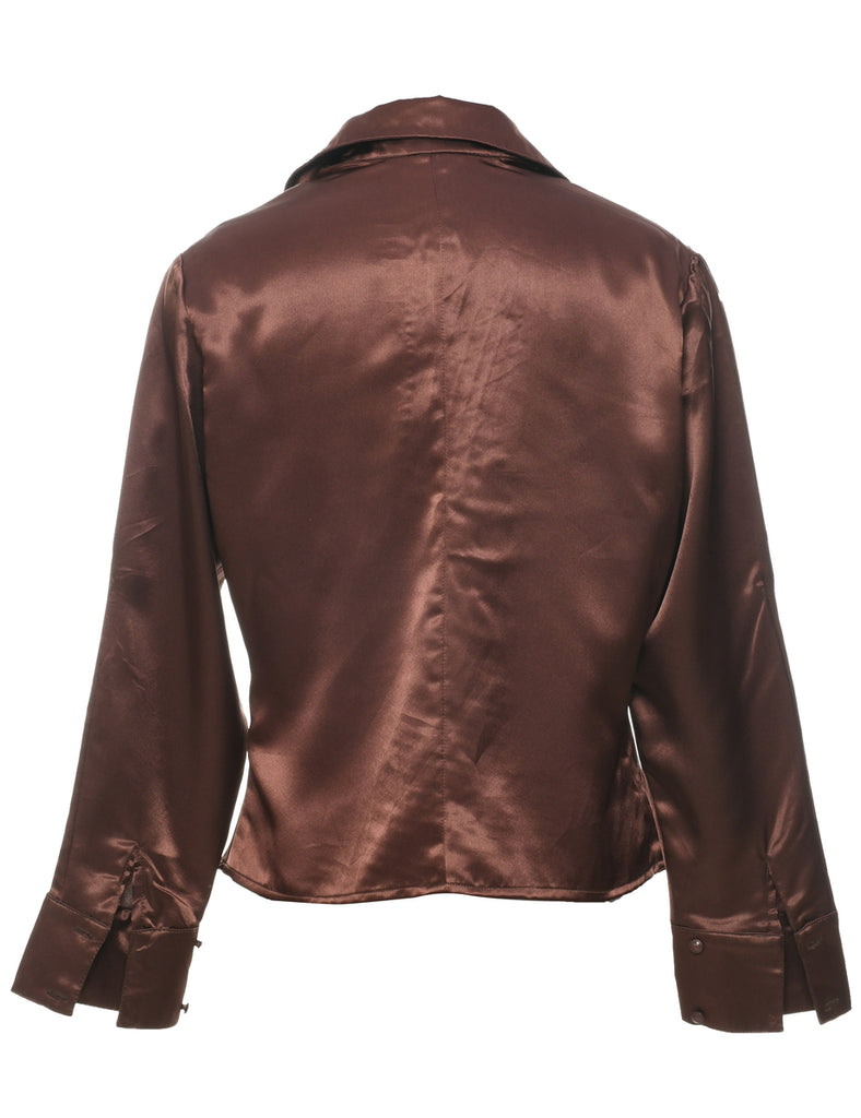 Pin Tucks Evening Blouse - M