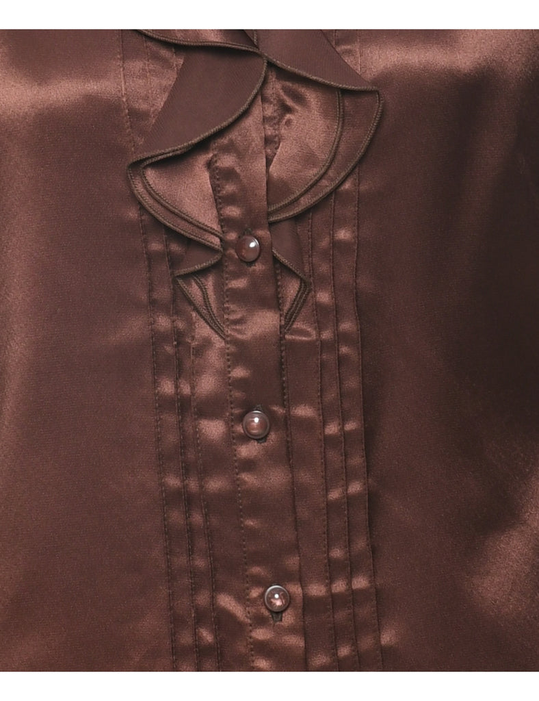 Pin Tucks Evening Blouse - M