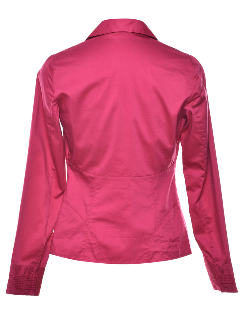 Pin Tucks Magenta Shirt - S