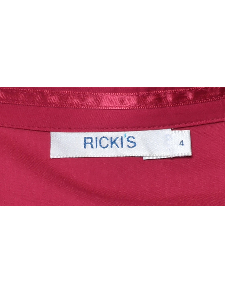 Pin Tucks Magenta Shirt - S