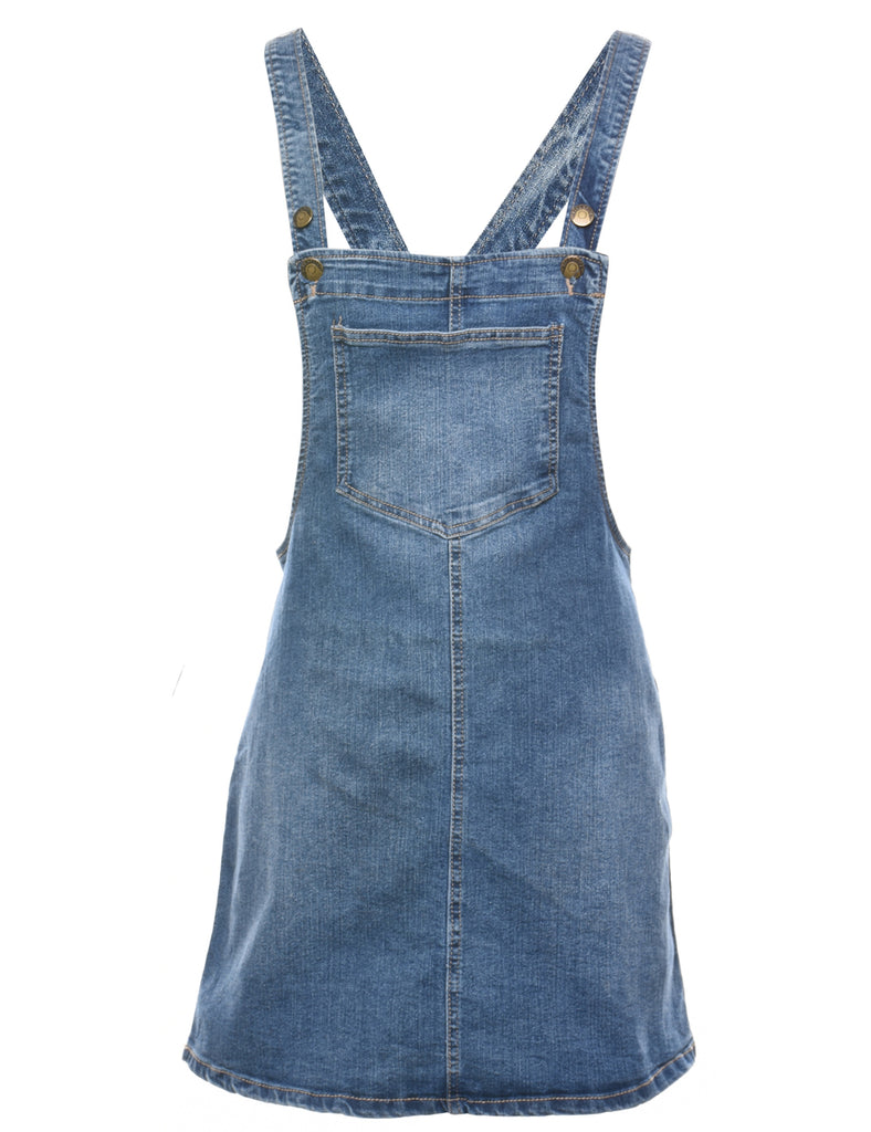 Pinafore Style Dungaree Dress - S