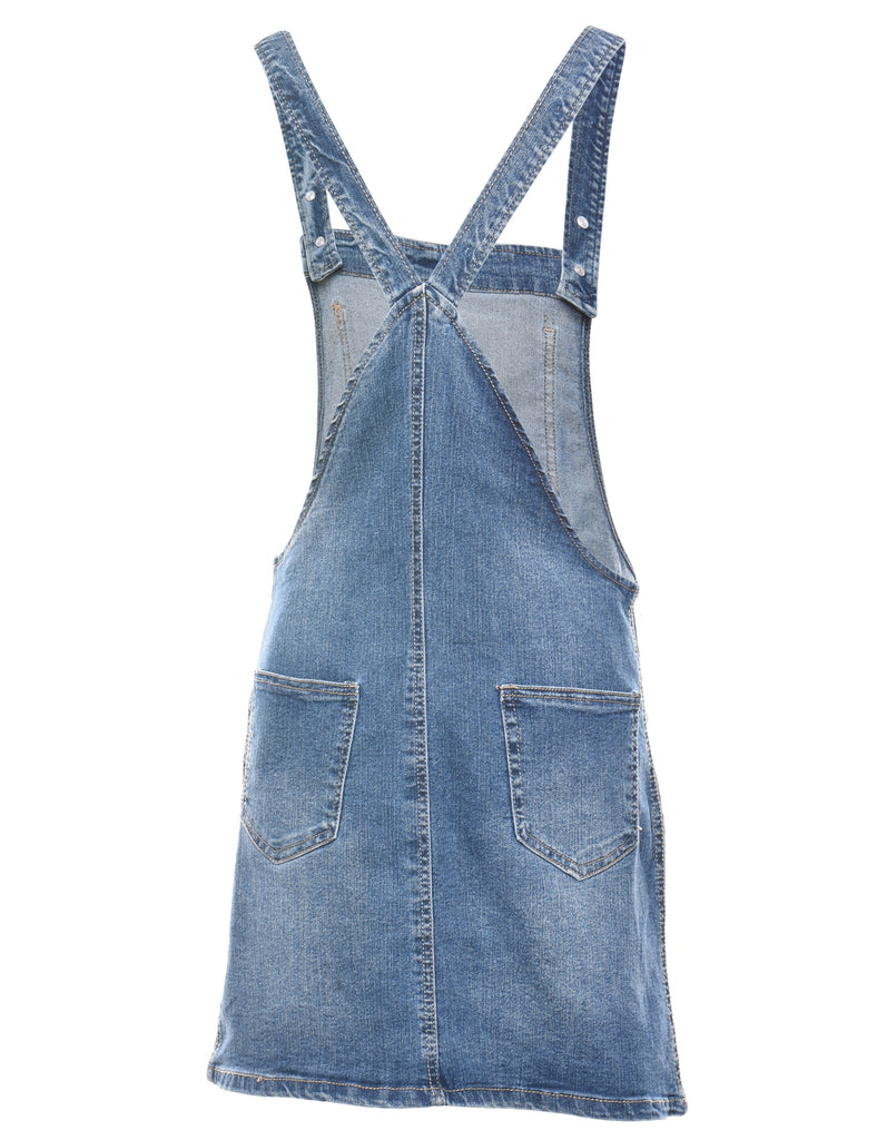 Pinafore Style Dungaree Dress - S