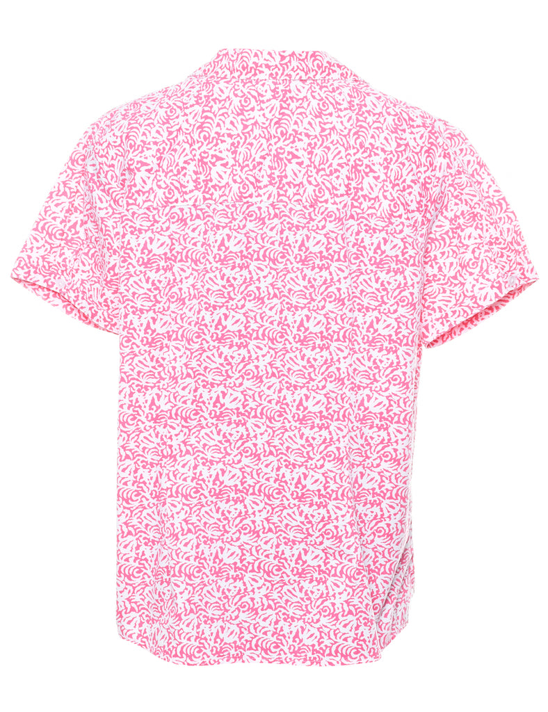 Pink Floral Shirt - L