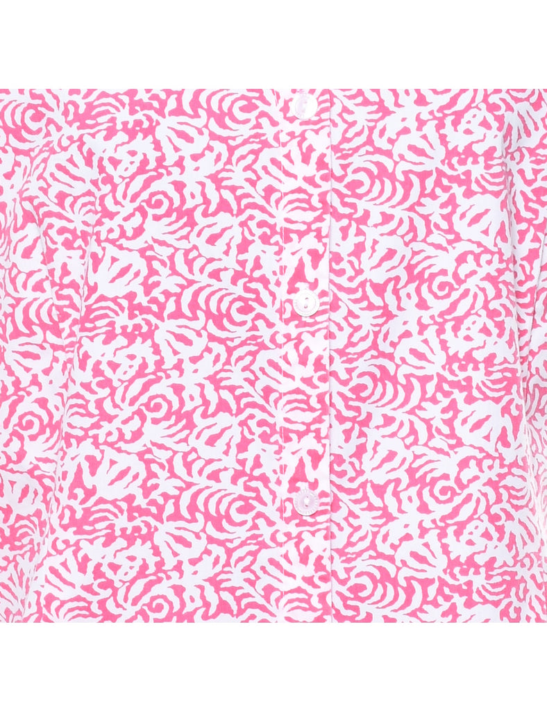 Pink Floral Shirt - L