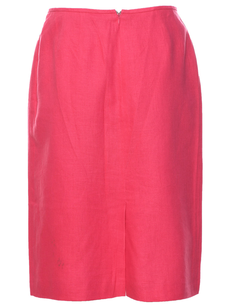 Pink Pencil Skirt - L