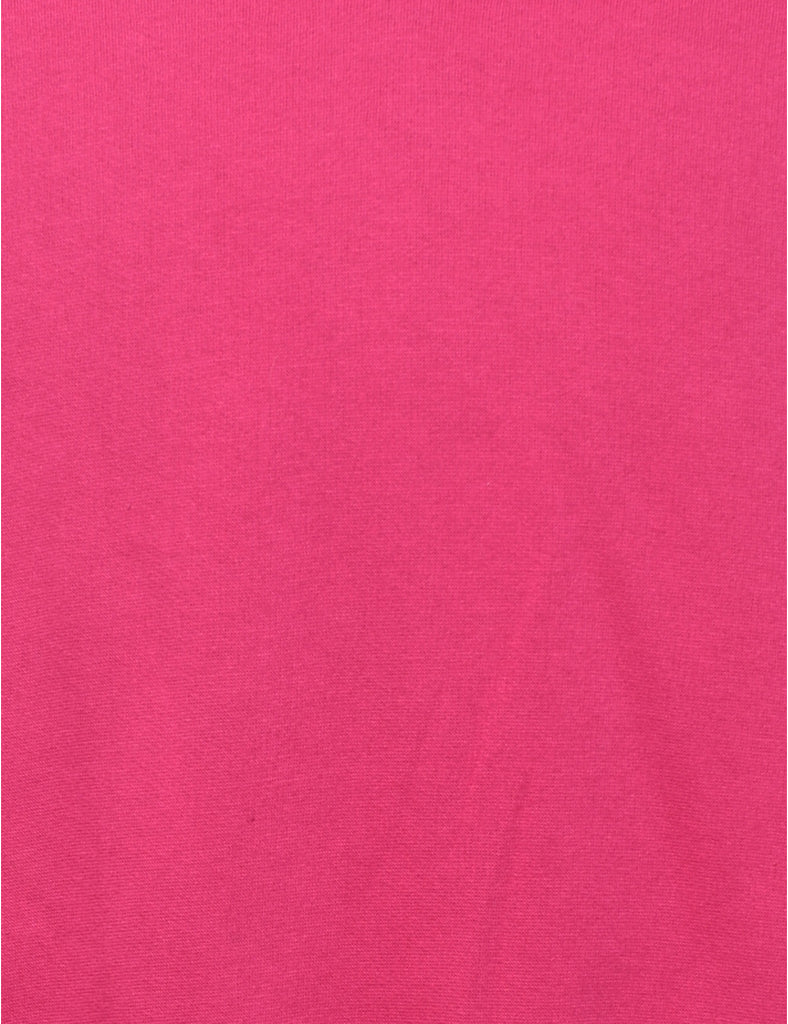 Pink Plain Classic Sweatshirt - L
