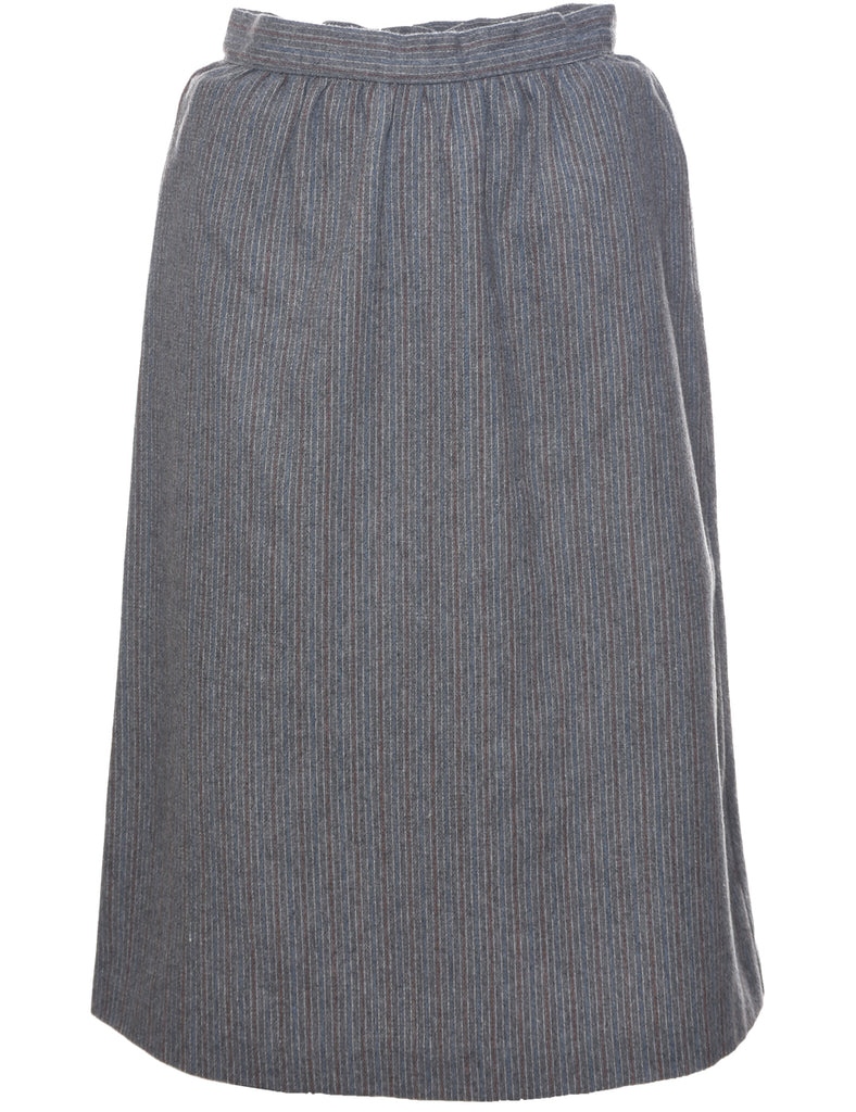 Pinstriped A-line Skirt - S