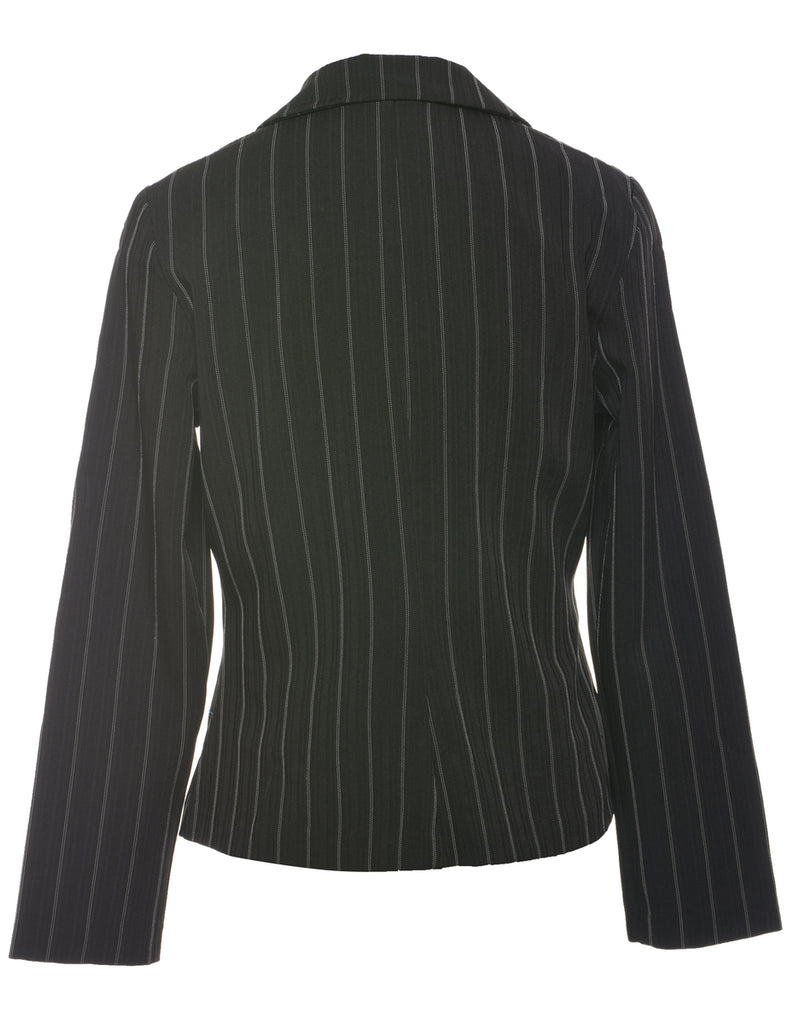 Pinstriped Black Blazer - M