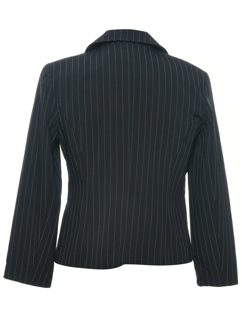 Pinstriped Black Blazer - M