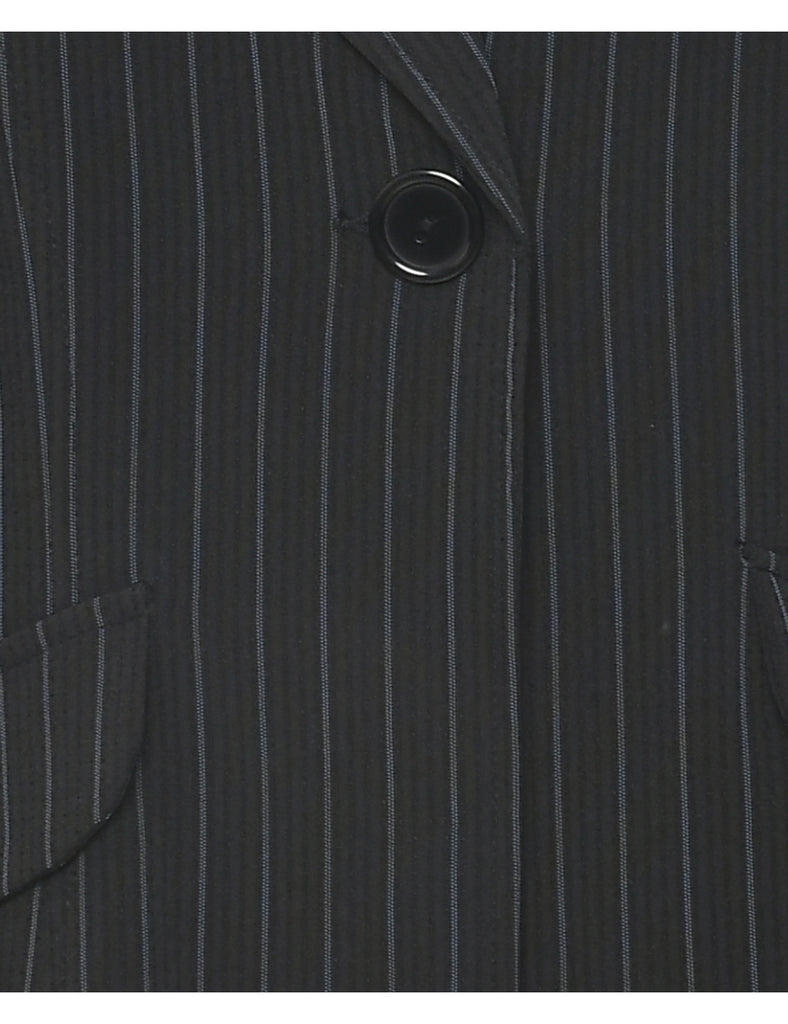 Pinstriped Black Blazer - M