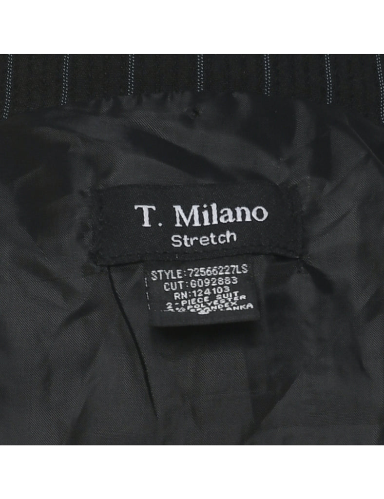 Pinstriped Black Blazer - M