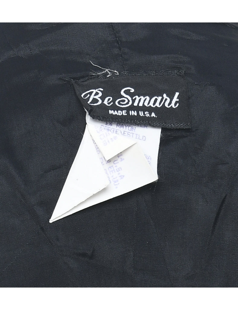 Pinstriped Black Blazer - L