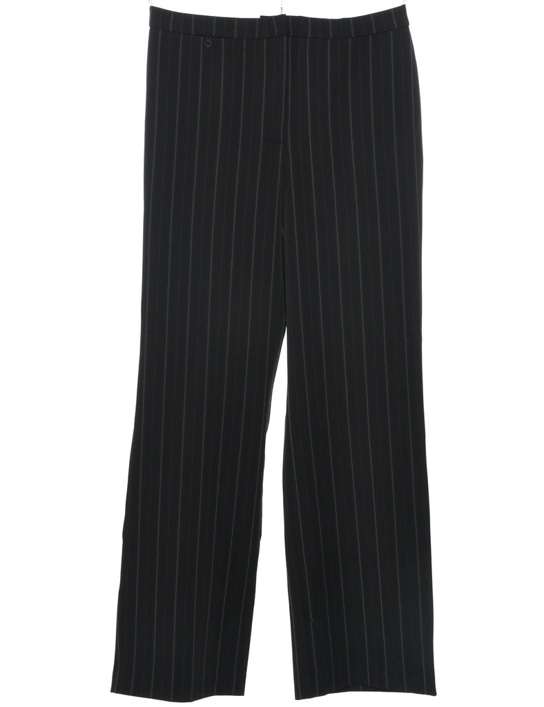 Pinstriped Black Trousers - W34 L33
