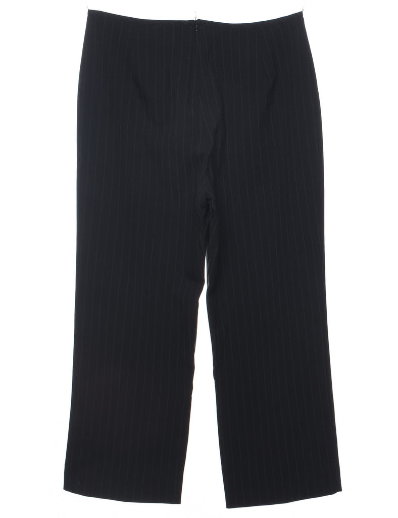 Pinstriped Black Trousers - W32 L27